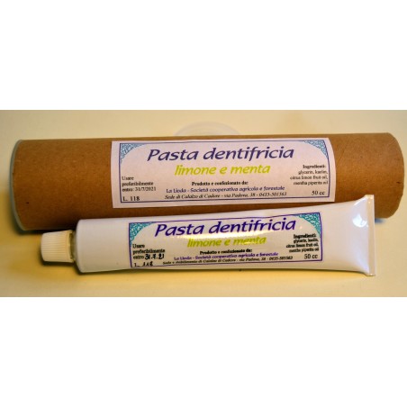 Dentifricio al limone e menta